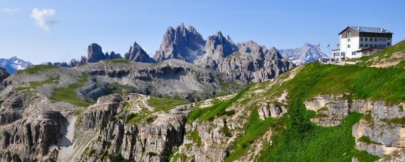 Mountain hut and view