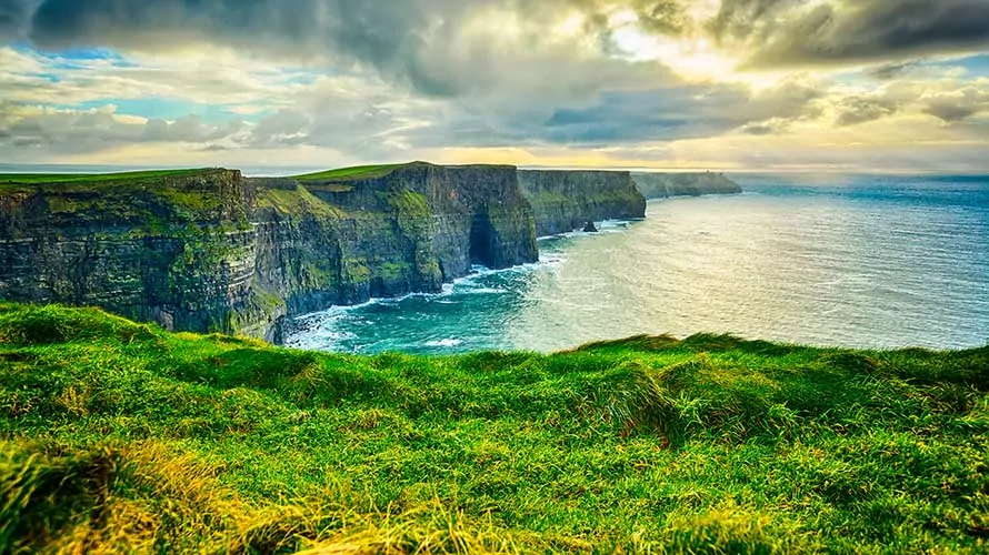Cliffs of Moher, County Clare, Ireland, The Burren, Europe are one of Ireland's top touristic attractions.