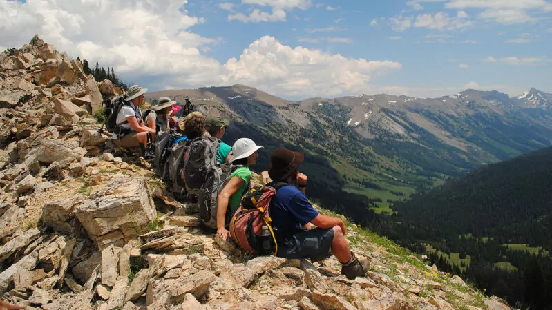 High ridge in the Gros Ventre Mountains of Wyoming