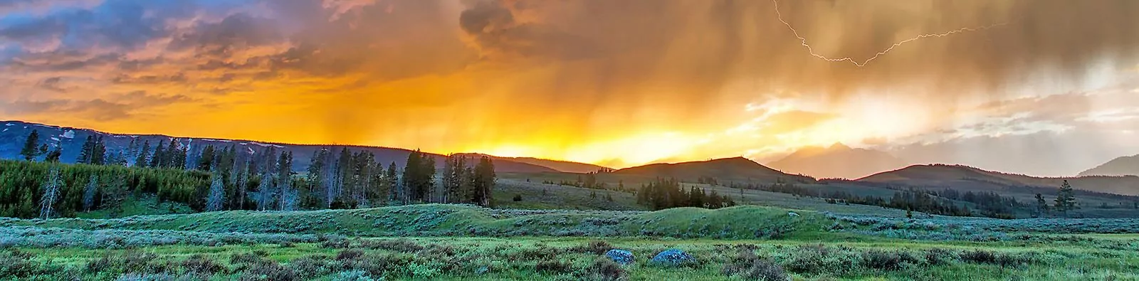 Thunderstorm over Yellowstone National Park
