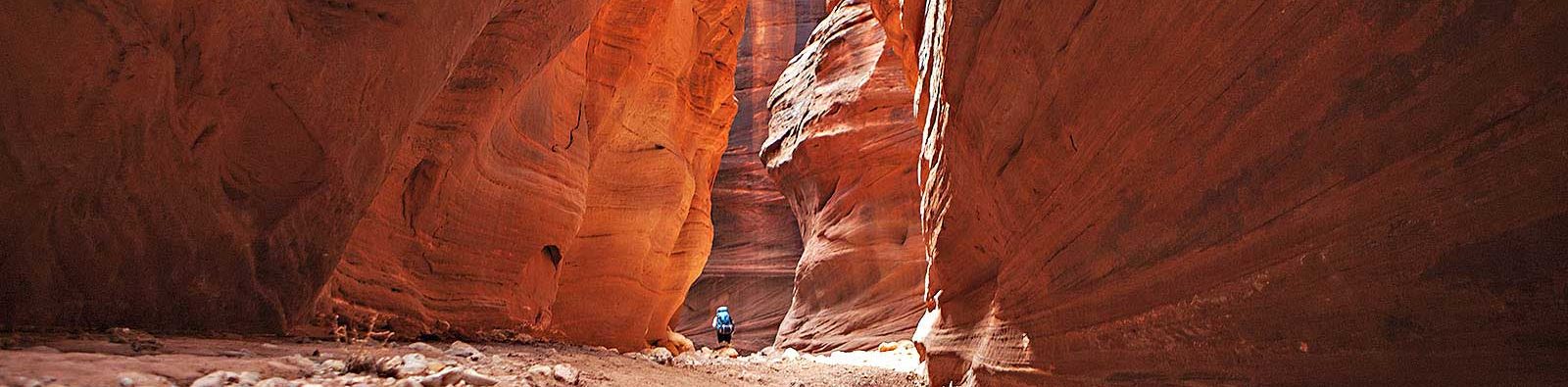 Slot canyon views in Paria Canyon