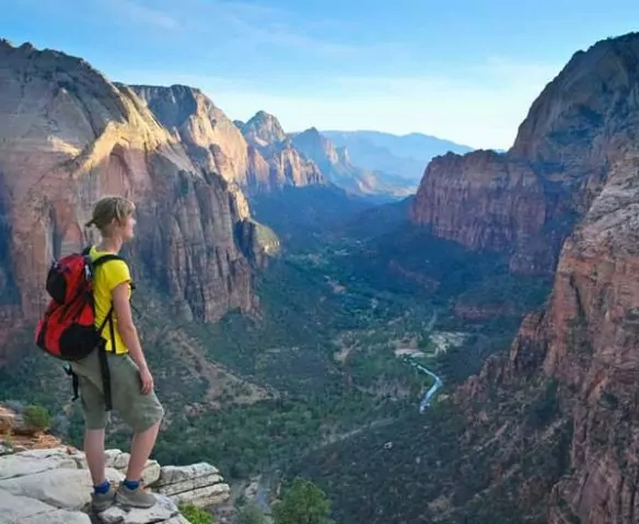 hiker at Zion National Park
