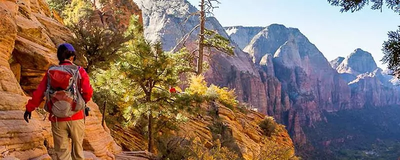 Hiker angels landing